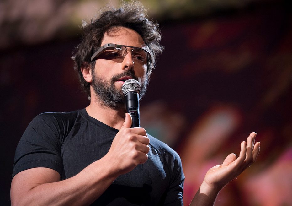 sergey brin on conference LikeHack